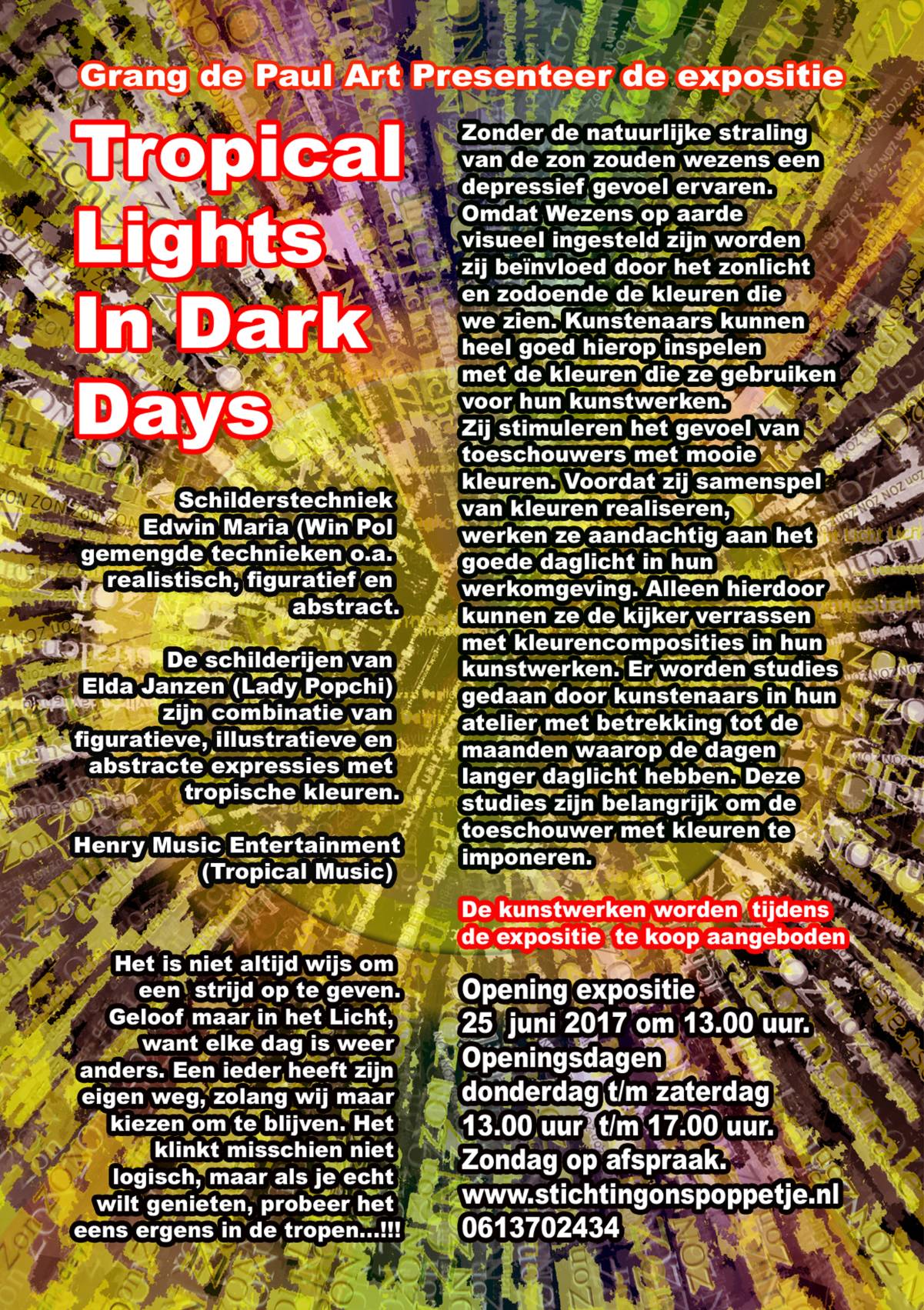 03 Achterzijde Tropical Lights in de dark days 2017
